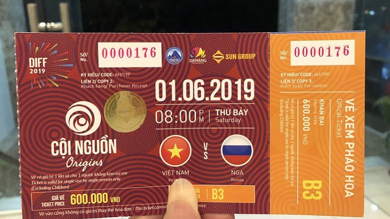 Giá vé đêm khai mạc pháo hoa quốc tế Đà Nẵng 2019